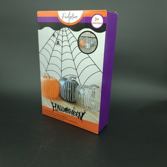 Halloween Party Decor 3 Pack Inflatable Pumpkins  New - Picture 3 of 7